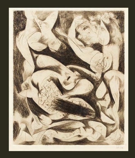 ジャクソン・ポロック 無題(P14) エングレーヴィング・ドライポイント