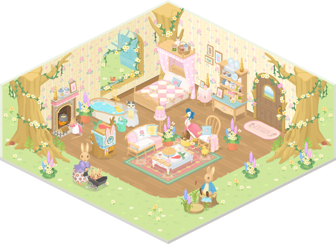 「ピーターラビット(TM)」公式ルームイメージ