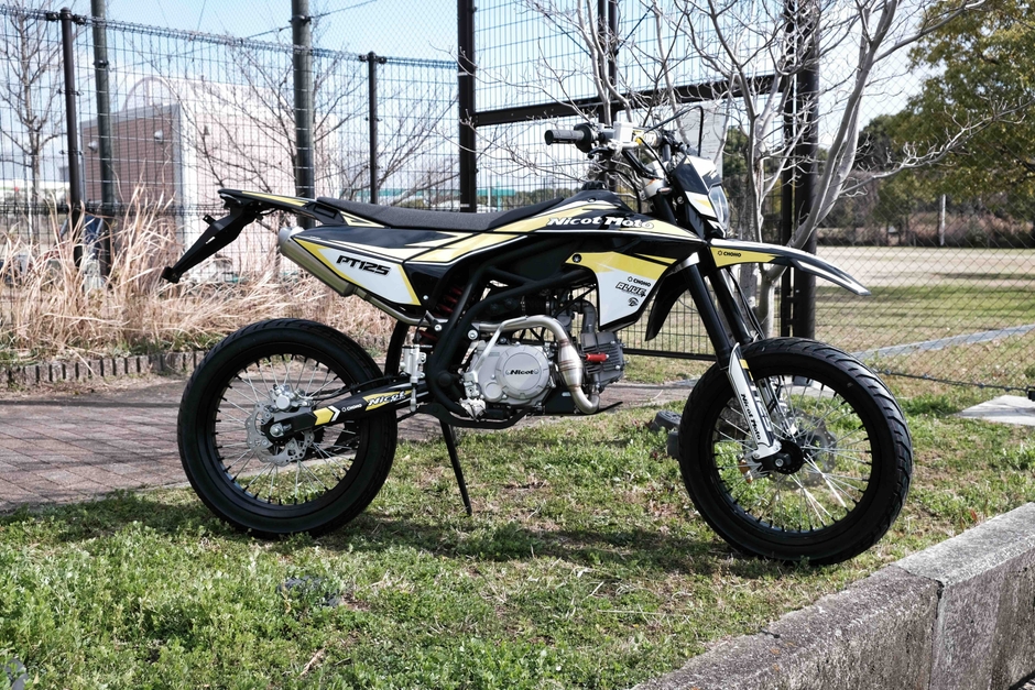 国内オフロードレースシーンでも認められたNicot PT125に モタード 国内オフロードレースシーンでも認められたNicot PT125に モタード