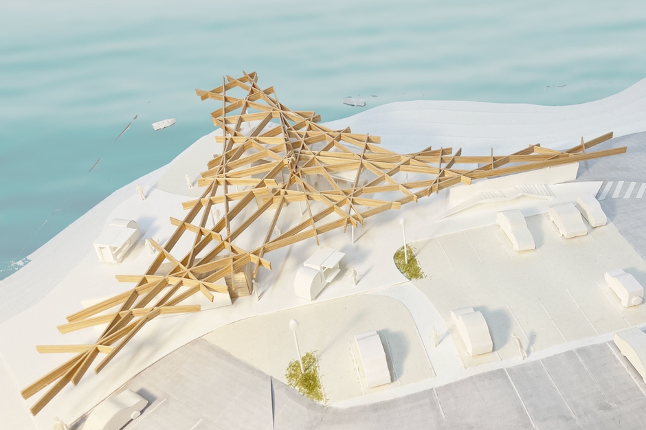 一般流通材&在来木造の技術だけで印象的な大スパンを実現する「ヤタラ組」の提案例