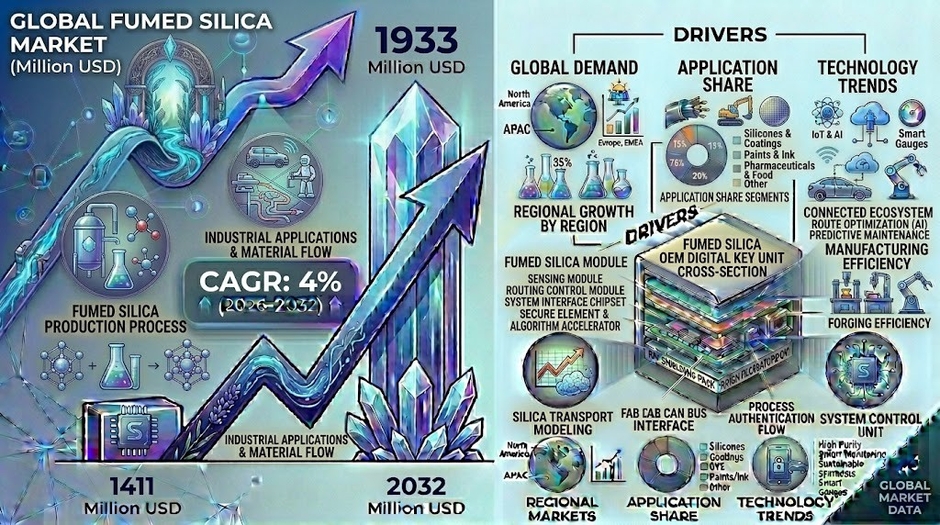ヒュームドシリカ市場規模(百万米ドル)2025-2032年