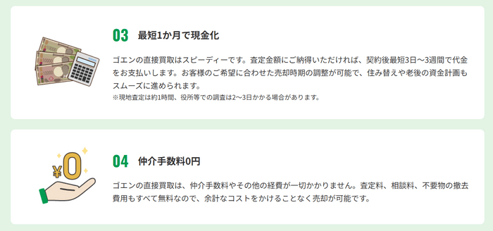 最短1か月で現金化＆仲介手数料0円