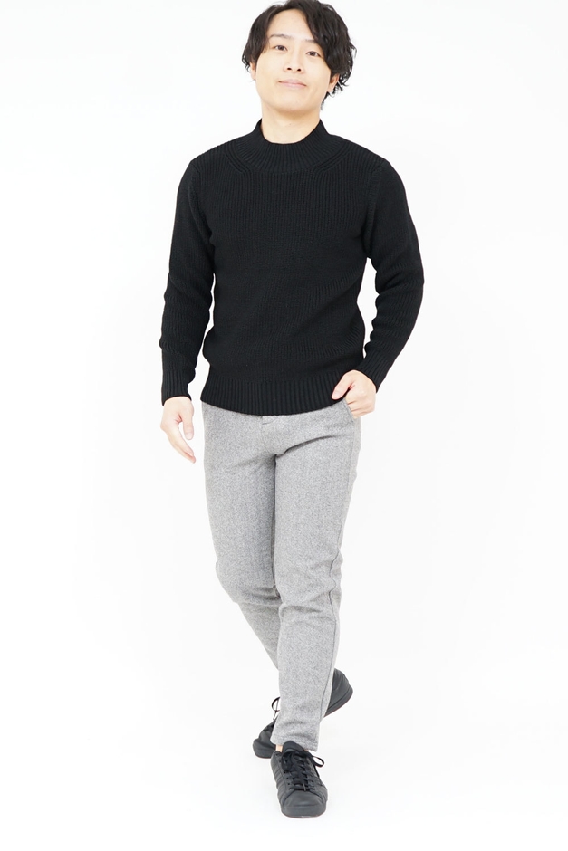 ウールモックネックセーター