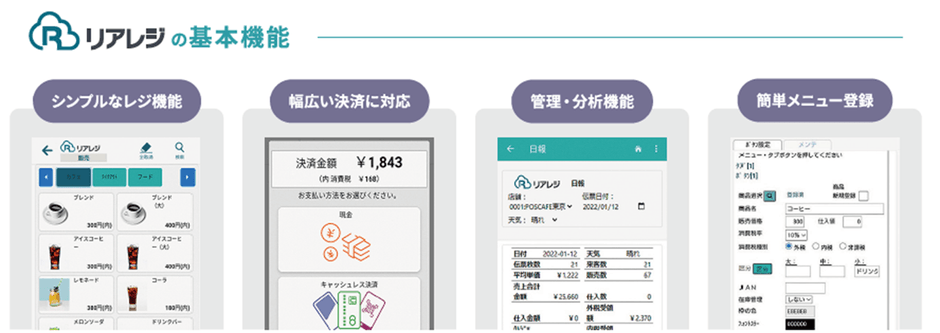 リアレジの基本機能