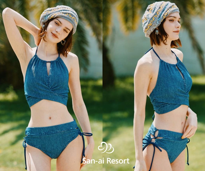 サンアイ リゾート_ハイネックノンワイヤービキニ
