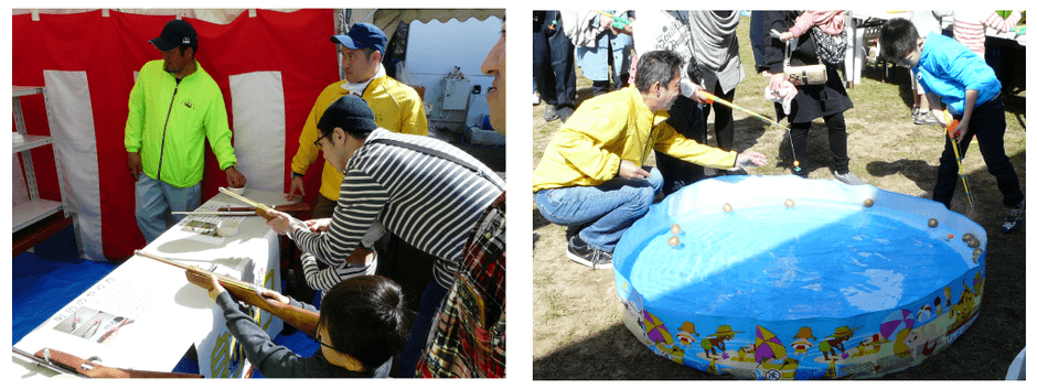 こども縁日(射的と宝釣り)