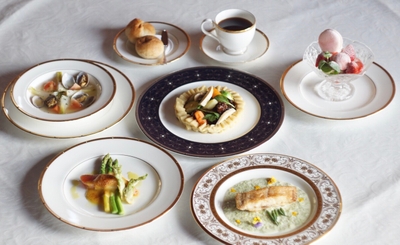 ▲淡路島産の春の食材を使用したフルコース『春の特別コース』