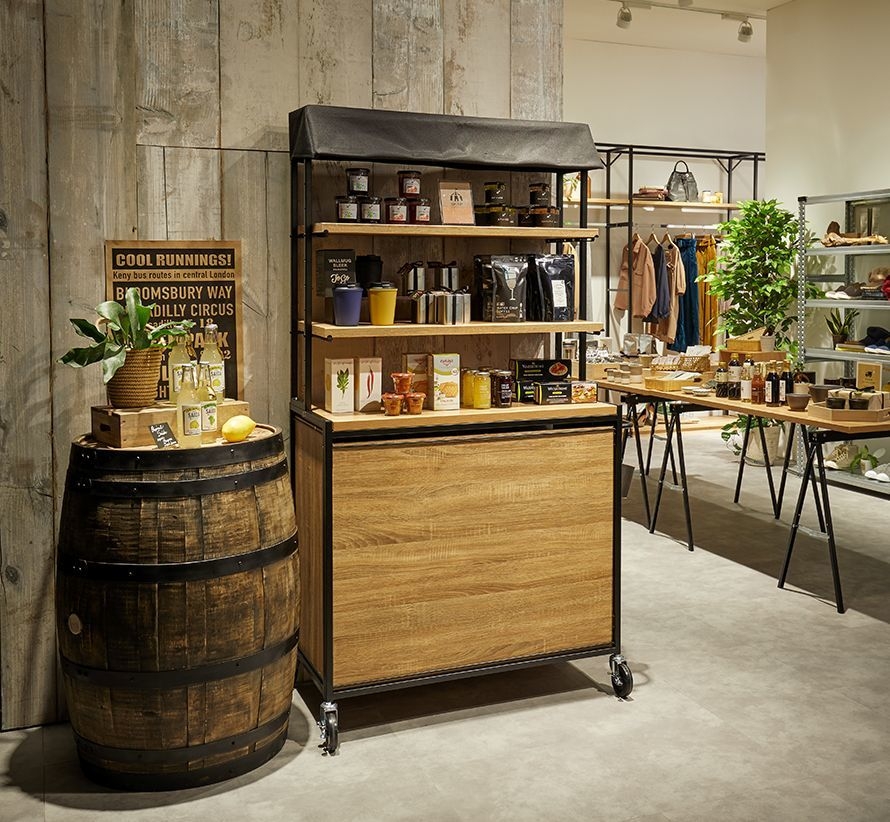 ワゴン本体+パネル+上部フレーム+テント