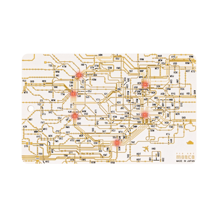 FLASH 東京回路線図 バッグタグ　白　LED