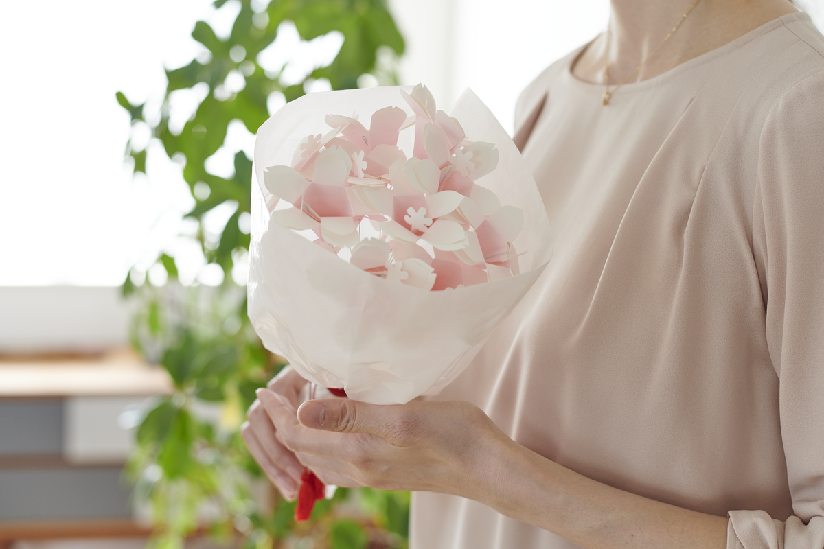 桜満開!歓送迎会やウエディングを彩るメッセージの花束を作ろう
