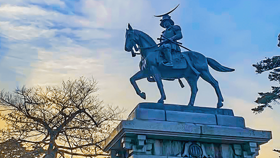 仙台城跡|伊達政宗公騎馬像