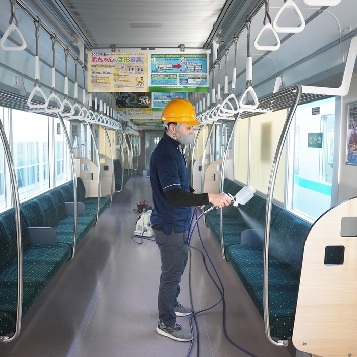 空気の王様 抗菌・抗ウィルスコーティング施工風景