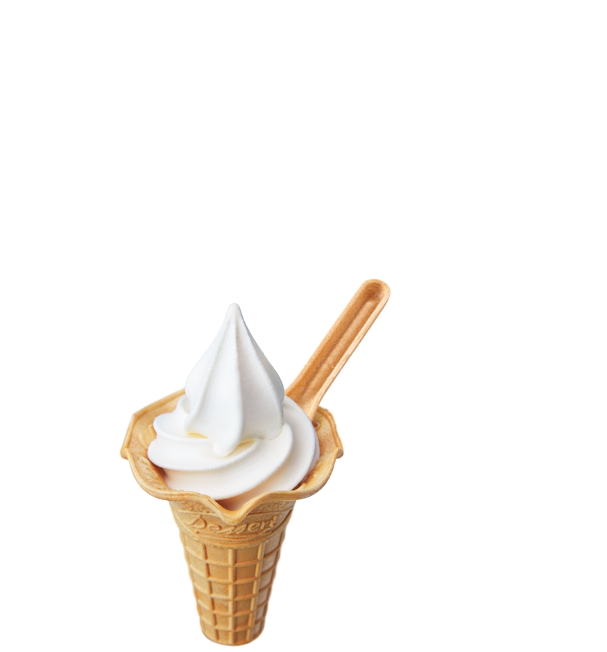 ソフトクリームバニラ 食べるスプーン付き (イメージ画像)