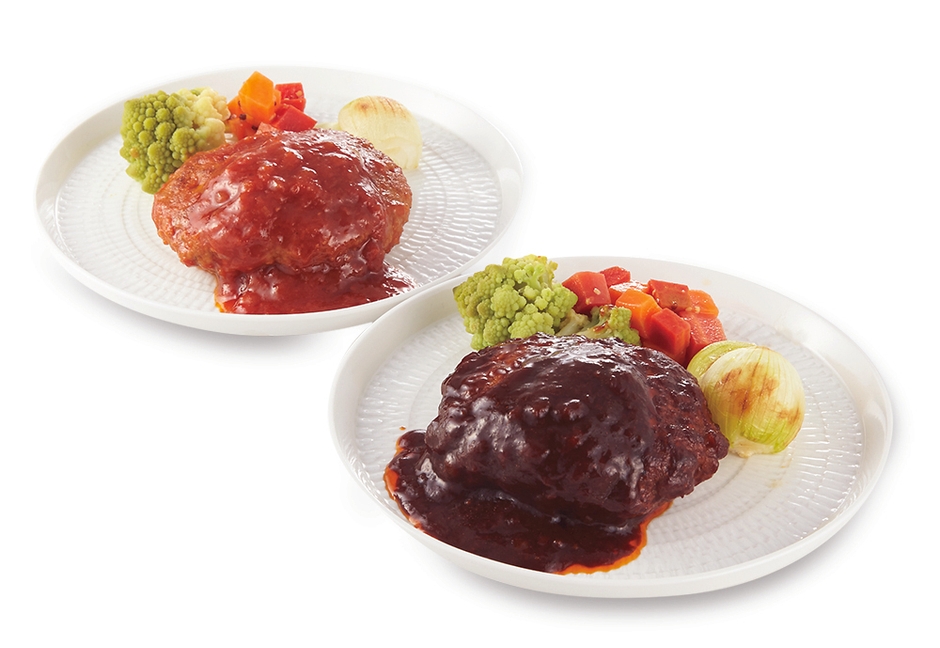 北海道産浜中牛&ホエイ豚使用ハンバーグセット