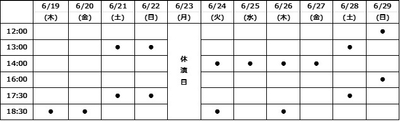 上演スケジュール