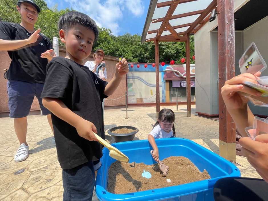 ▲大自然の中で修業に挑戦!