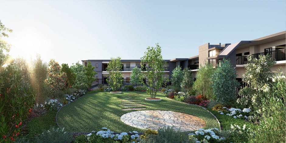 ヴェレーナグラン菊名の杜　スカイビューガーデン(屋上庭園)完成予想CG