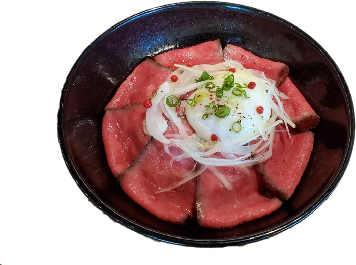 ランチで1番人気のローストビーフ丼