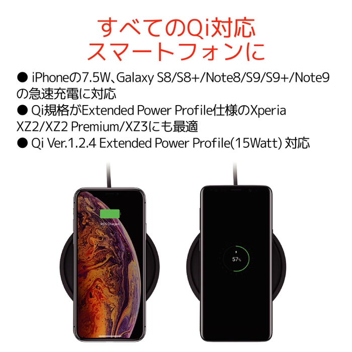 すべてのQi対応スマートフォンに