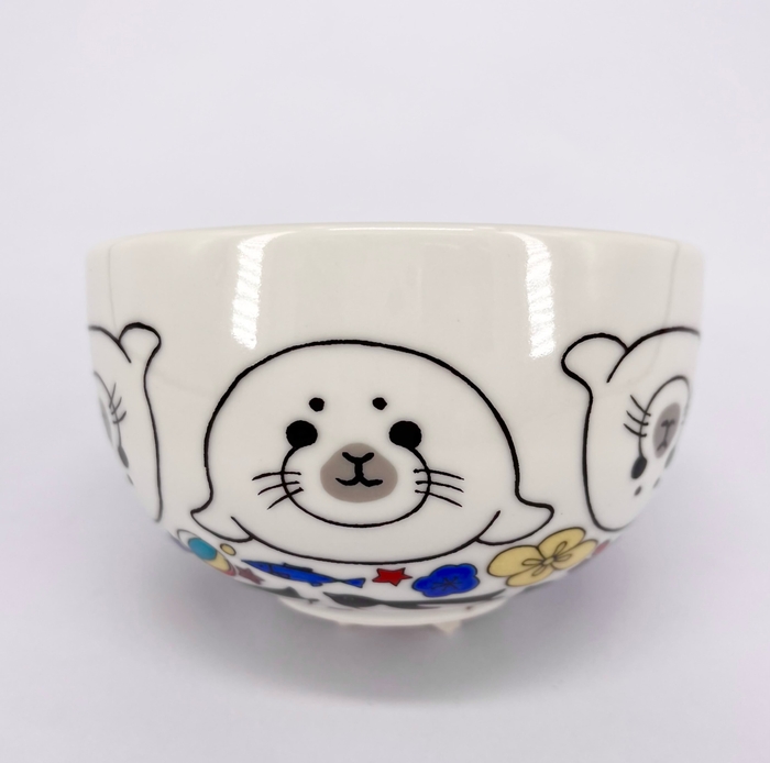 九谷焼　抹茶碗「ペンギン文様」直径11.5×高さ7cm　88&#44;000円