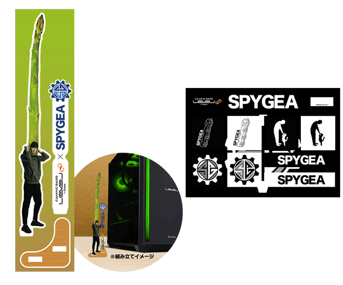 SPYGEAアクリルスタンドとステッカー