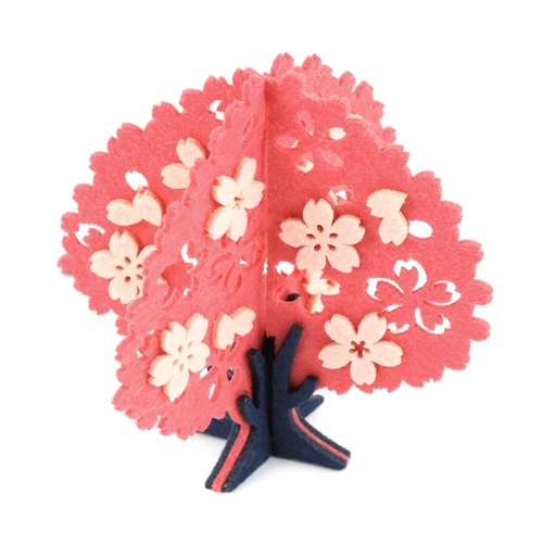 【NEW】「フェルト 桜の木 23」価格：385円／サイズ：W14.5×D14.5×H14.5cm