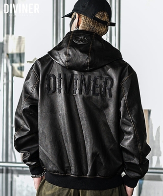 Dirty Leather Hood Jacket