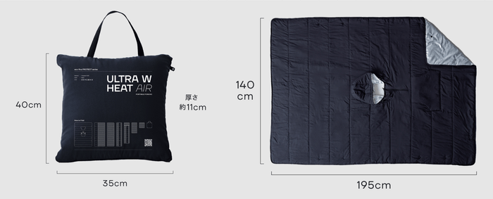 広げた時と収納した時のサイズ感