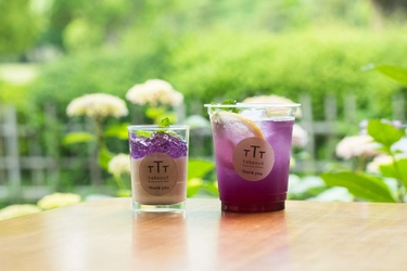 【BBQ＆Co】明石公園内のカフェ&レストラン「TTT」、紫陽花の魅力を映す季節限定デザートとドリンク、6月1日から提供開始！梅雨の季節に合わせ、心和むひとときを！！