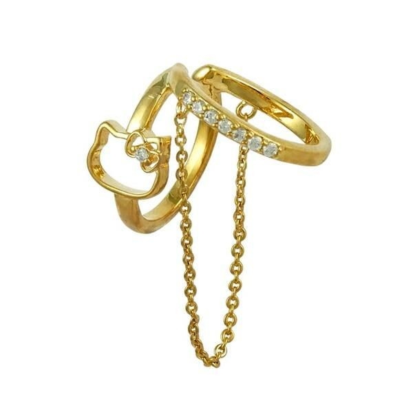 ハローキティのダブルイヤーカフ