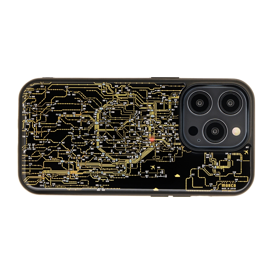 FLASH 東京回路線図 iPhone 14Proケース　黒