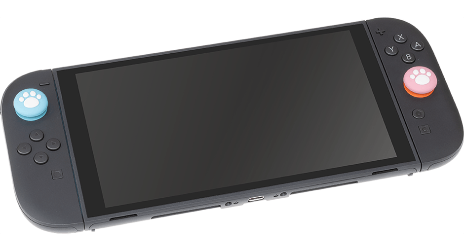 『CYBER・アナログスティックカバー ねこにゃん プラス(Switch2 Joy-Con2用)』装着イメージ