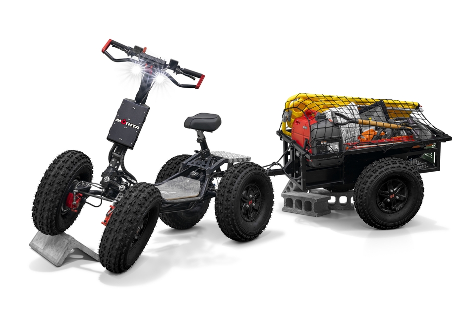 高い走破性と強力な搬送能力を誇る 電動資機材搬送車　EZ-Raider