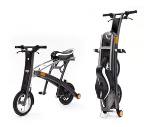 2秒で開閉！公道走行可！電動バイク「Stigo」を新発売！ 折りたたみ時は50cm四方に収まるコンパクトサイズ