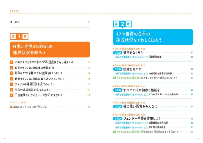 『こどもSDGs達成レポート』もくじ①