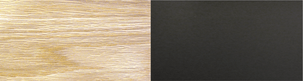 高級なホワイトオーク無垢材とメラミン化粧板仕上げ