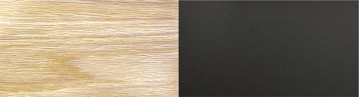 高級なホワイトオーク無垢材とメラミン化粧板仕上げ