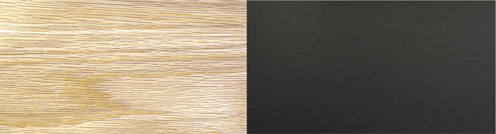 高級なホワイトオーク無垢材とメラミン化粧板仕上げ