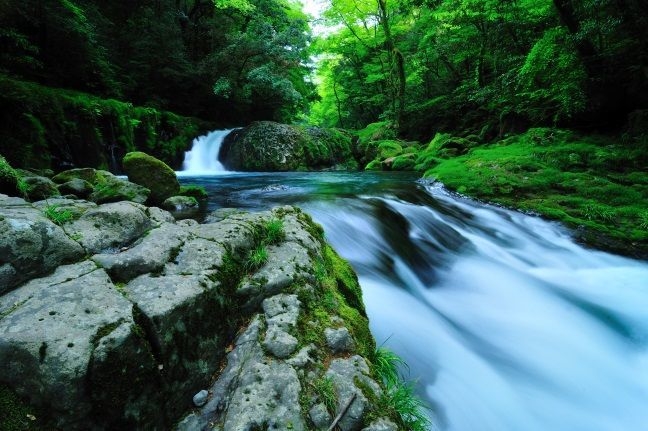 菊池渓谷 黎明の滝