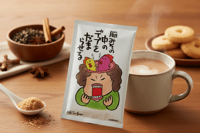 描き下ろし1コマ漫画入り個包装イメージ