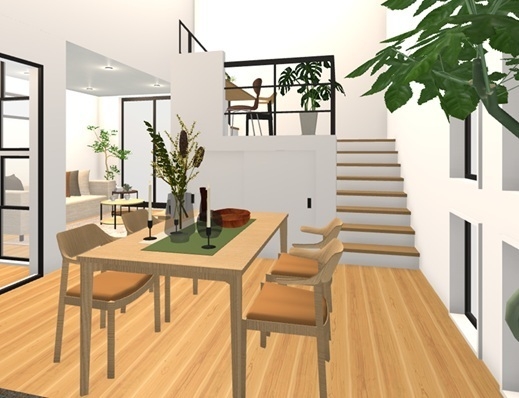 3Dパースのスクリーンショット例:ダイニングエリア