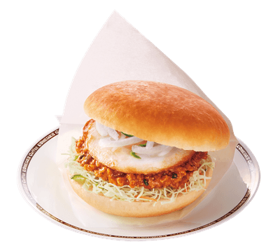 台湾ミンチのコメドムバーガー