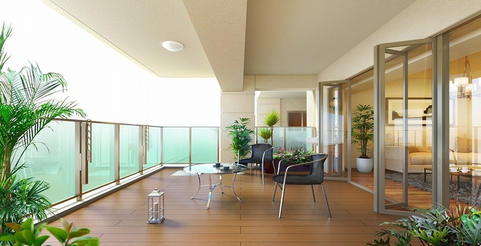 オープンエアリビングバルコニー完成予想CG