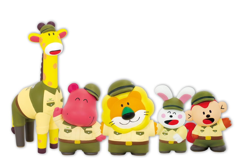 たべっ子どうぶつ天王寺動物園コラボフィギュア全5種 (C)ギンビス