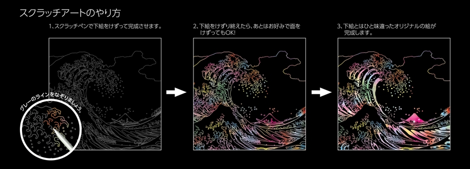 スクラッチアートのやり方