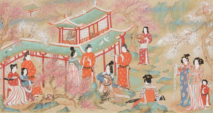 堂本印象「公子行絵巻」(部分) 1925年(大正14) 京都府立堂本印象美術館蔵