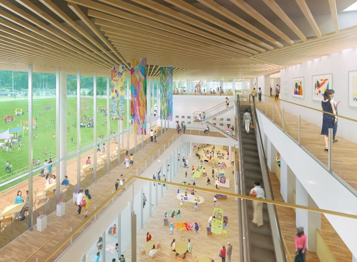 鳥取県立美術館パース(2)「提供:槇総合計画事務所 イメージ制作:ヴィック Vicc Ltd.」