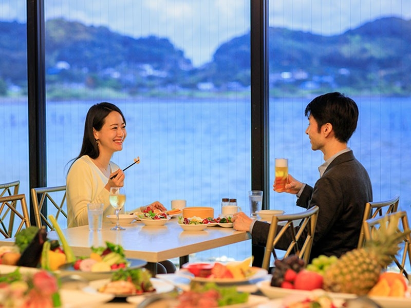 浜名湖に面したレストラン