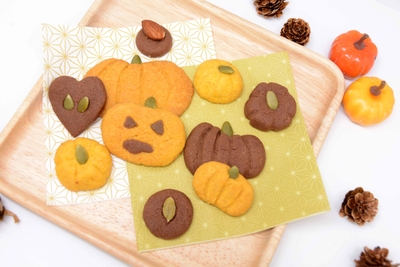 うまみそのままフレークを使ったかぼちゃのクッキーハロウィンにぴったり!