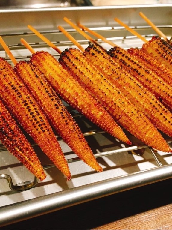ヤングコーンの串揚げ